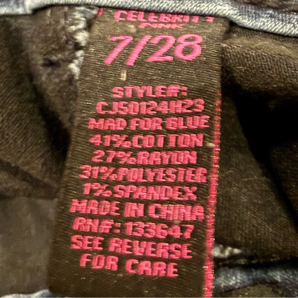Celebrity Pink Y2K VTG Dark Blue A-Line Mini Skirt w/ Buttons / 7 Juniors / EUC - Picture 12 of 13